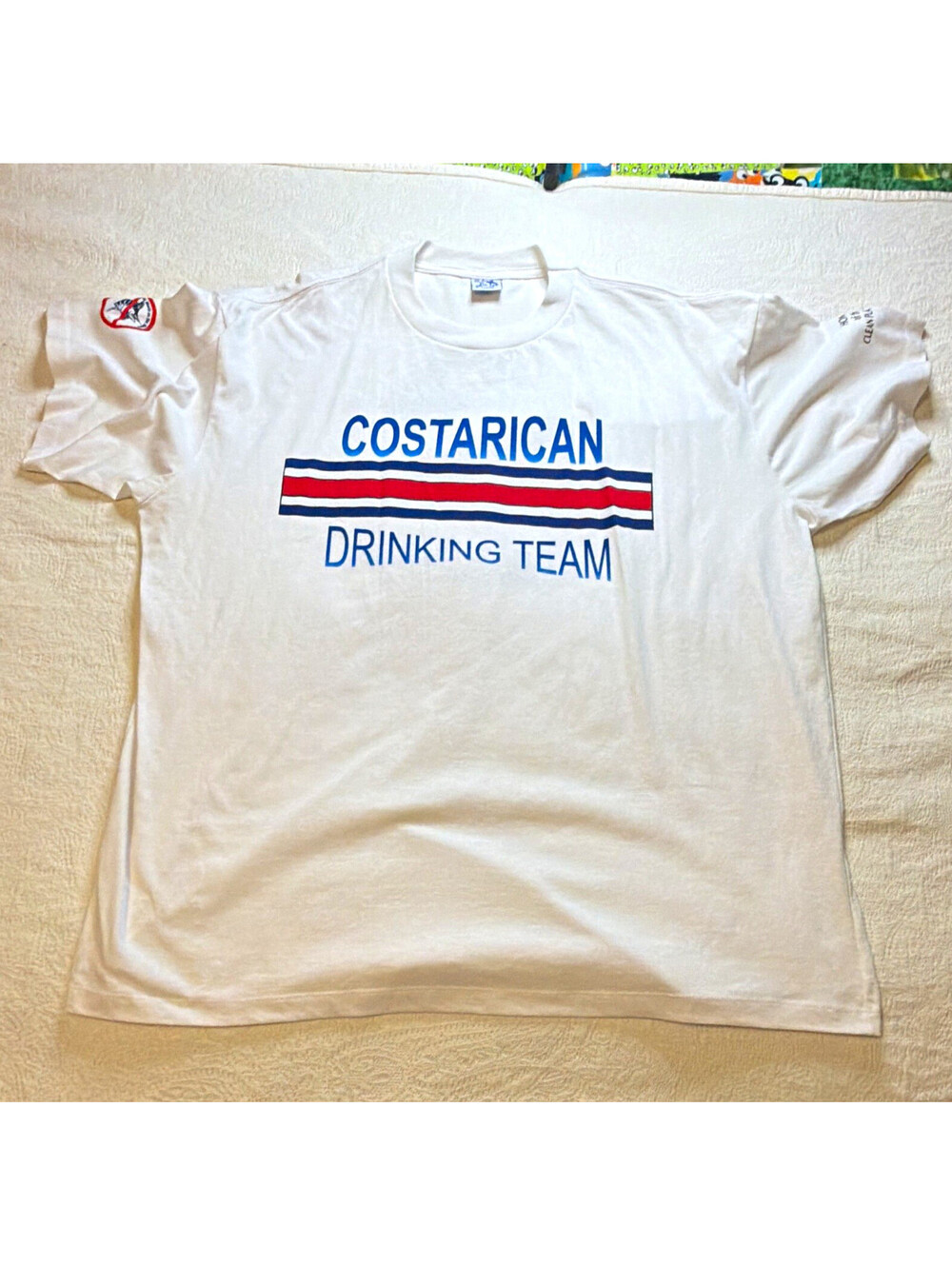 El Gran Escape Men’s White 2XL Crewneck SS Graphic Tee Double-Sided